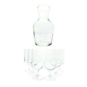 1980s 7-Piece Jim Wright House of Representatives Carafe Decanter Wine Glass Set